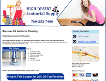 Tablet Screenshot of highdesertjanitorialsupplyandcleaning.com